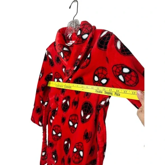 Boys Spiderman Plush Bath Robe - Picture 10 of 10